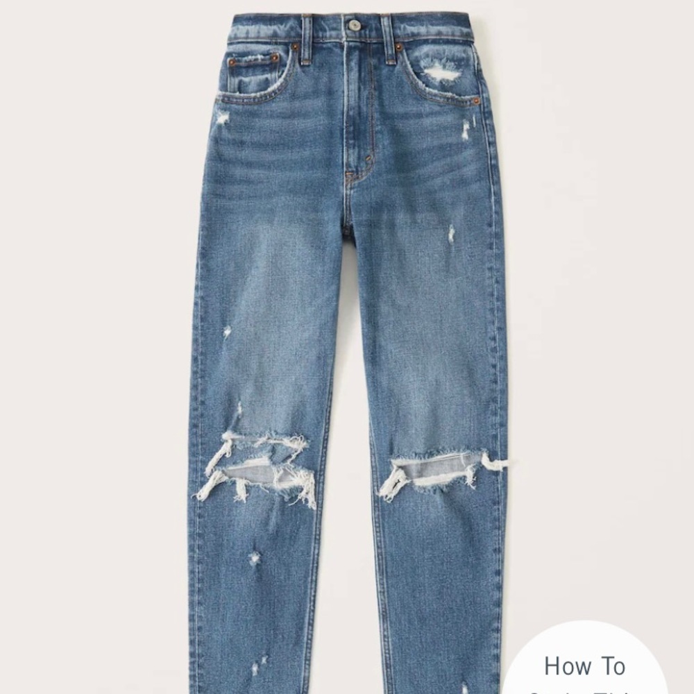 Abercrombie high rise mom jeans